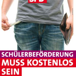 Plakat Kostenlose Schülerbeförderung