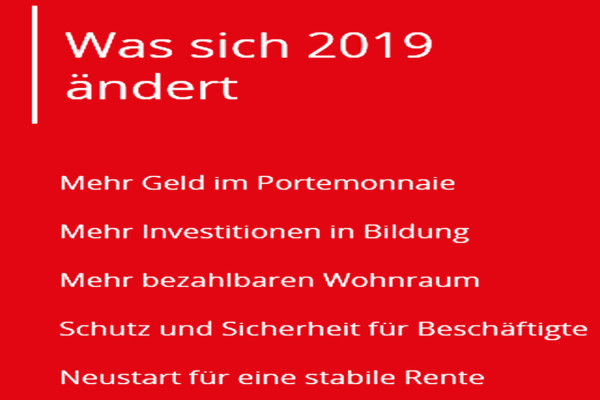 Was sich 2019 ändert