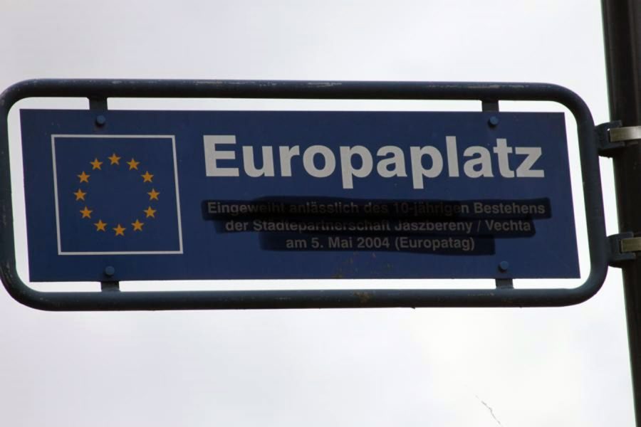Straßenschild Europaplatz